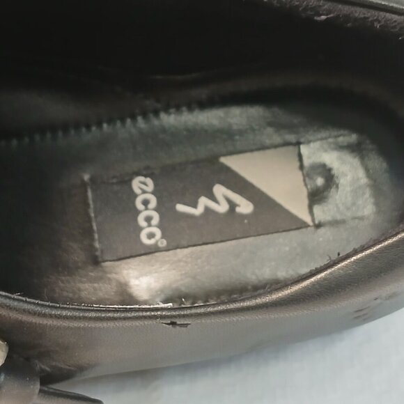 WOMENS ECCO BLACK LEATHER LOAFER WITH MONK STRAP COMFORT SHOE SIZE 40/US9 - Picture 10 of 11